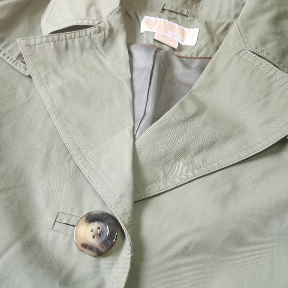 Michael Kors Green Outerwear Button Down Coat Jacket Womens Size Large - Picture 3 of 8